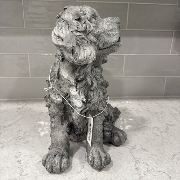 SPANIEL Dog Statue Garden Decor Indoor Outdoor Landscape Figurine 13.5 x 12 x 9” - Picture 2 of 8